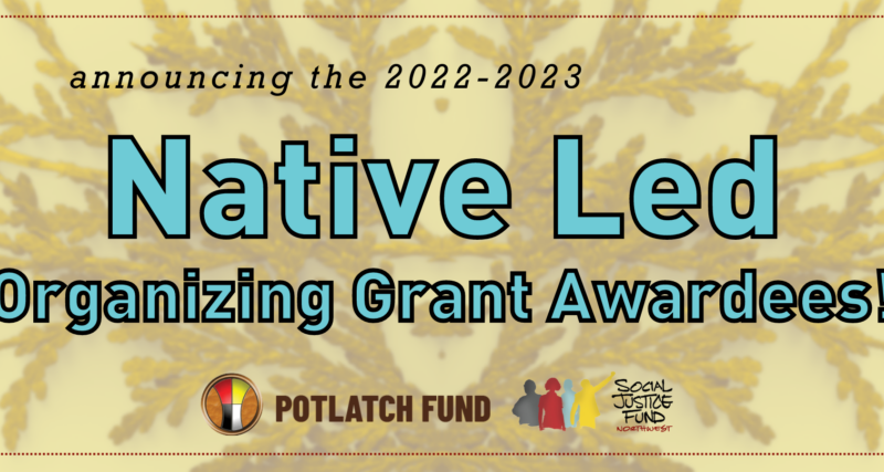 Saying the awardees of the 2022-2023 Local Led Organizing Grant!