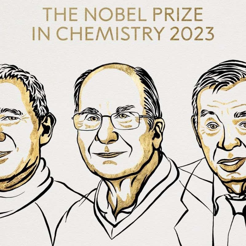 Nobel prize for chemistry 2023 is going to trio at the back of quantum dots paintings