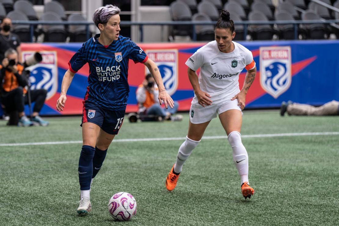 Megan Rapinoe and Ali Krieger take to the pitch for the closing time in NWSL Ultimate