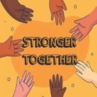 STRONGER TOGETHER: Pocket book With 12 Nice Quotes, Clean Covered Pocket book for Notes, To Do Listing, Anti-Racism magazine.