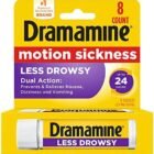 Dramamine Movement Illness Aid Much less Drowsey Formulation, 8 Rely