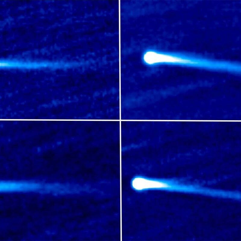 A comet wagged its tail because it flew previous the solar