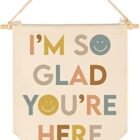 I am So Satisfied You are Right here-Lecture room Decor-Inclusive Lecture room Decor-Welcome Present-Trainer Present-Canvas Putting Pennant Flag Banner Wall Signal Decor Present-Birthday Christmas Present