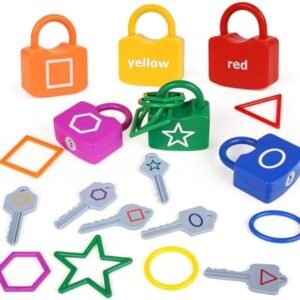 Form Sorting Matching Finding out Locks Toys, Infant Montessori Instructional Toy Geometric Form Matching Popularity Colour Sorting Toy Set, Preschool Locks and Keys Finding out Recreation (Form Matching)