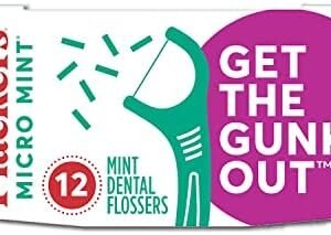 Plackers Micro Mint Dental Floss Selections with Go back and forth Case, 12 Depend (Colour would possibly range)