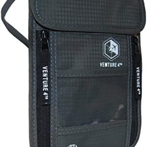 Shuttle Neck Pockets with RFID Blockading – Passport Holder Neck Pouch for Males and Ladies to Stay Paperwork Protected