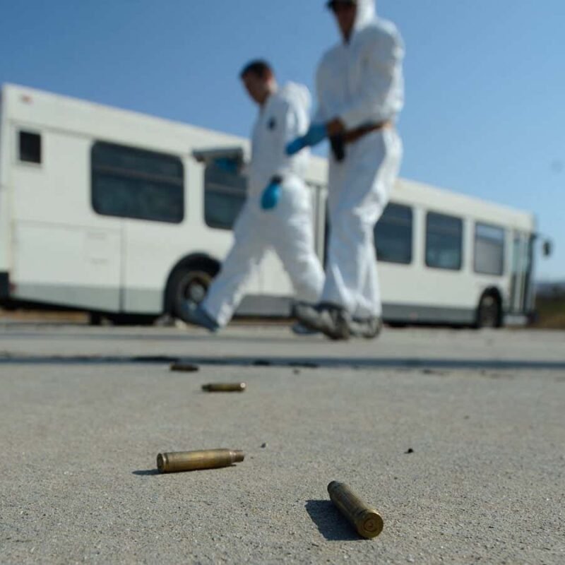 Missing bullets can be identified by ricochet residue at crime scenes Missing bullets can be identified by ricochet residue at crime scenes