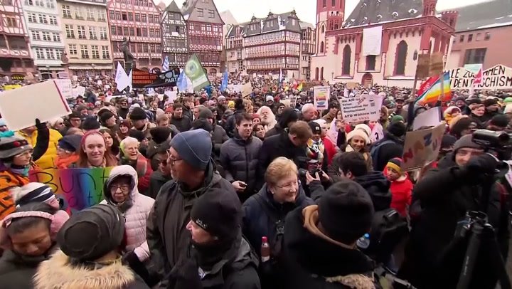 Germany: Thousands protest in Frankfurt against far-right extremism | News