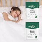 2 Pack Disposable Bed Sheets Fitted Sheet Queen Size, Disposable Travel Sheets for Travel with Quilt Cover and Pillowcase, Disposable Bedding Travel Bedding Disposable Sheets for Hotel Hospital