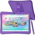Contixo Kids Tablet K102, 10-inch HD, Ages 3-7, Toddler Tablet with Camera, Disney E-Books Pre-installed, Parental Control, Android 10, 64GB, WiFi, Learning Tablet for Children, Kid-Proof Case, Purple