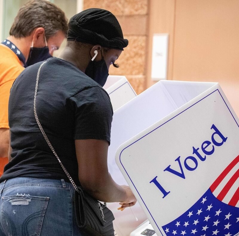 Racial disparities in voter turnout have grown since court ruling, study says : NPR