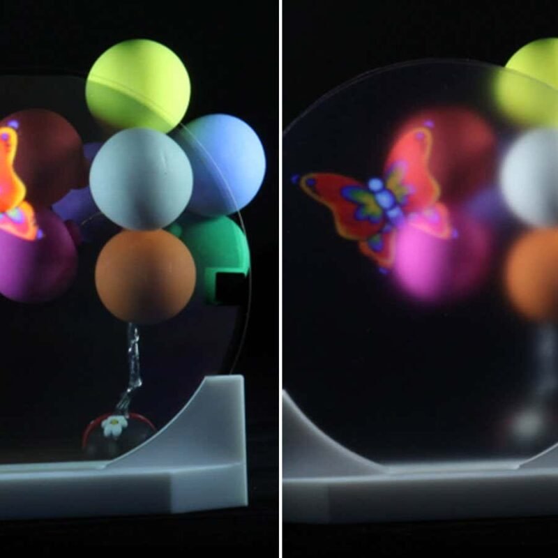 Gold flecks make super-transparent glass fully opaque from one side