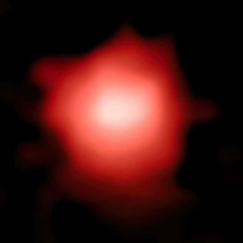 Early galaxy seen by JWST contains giant young stars and supernovae