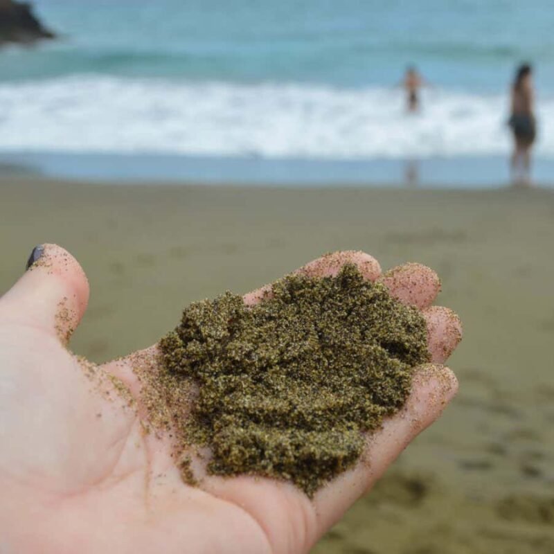 Dumping green sand in shallow seas could let them absorb more CO2