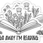 314PI (3pcs) Go Away I’m Reading Sticker, Bookish Water Aissistant Die-Cut Vinyl Stickers for Laptop, Phone, Water Bottles, Skateboard, Bookish Stickers for Kindle, Book Stickers for Adults, Bookish Gifts, Funny Stickers Gifts for Book Lovers Boys and Girls (Size 2″)