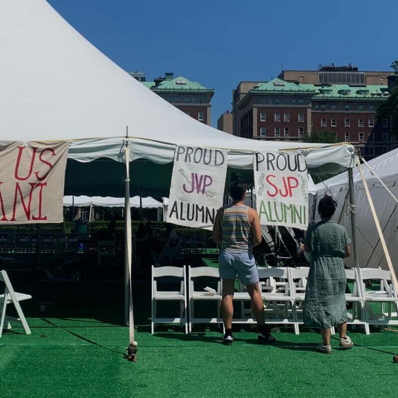 As Columbia Alumni Returned to Campus, So Did the Encampment