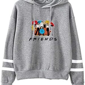 Fashion Friend Sweatshirt Hoodie Women Graphic Hoodies Pullover Funny Hooded Sweater Tops Clothes