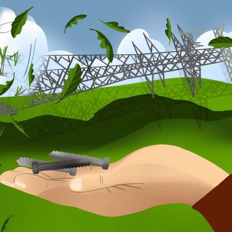 ‘Unprecedented and inconceivable’: pylon falls over after nuts removed