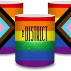 PRIDE Washington District of Columbia DC LGBTQIA Allies Intersex Inclusive Progress Pride Flag Coffee Mug District Sparkle White