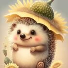 1000 Piece Watercolor Animals Adult and Teen Puzzles-Animals Themed Puzzles-Cute Hedgehog Puzzles,Fun and Challenging Gifts for Friends Bedroom Decorative Art 20×28.8inch