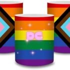 PRIDE Washington District of Columbia DC LGBTQIA Allies Intersex Inclusive Progress Pride Flag Coffee Mug DC Sparkles White