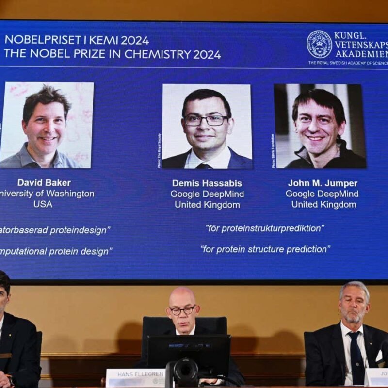 Nobel prize in chemistry awarded for mastering structures of proteins