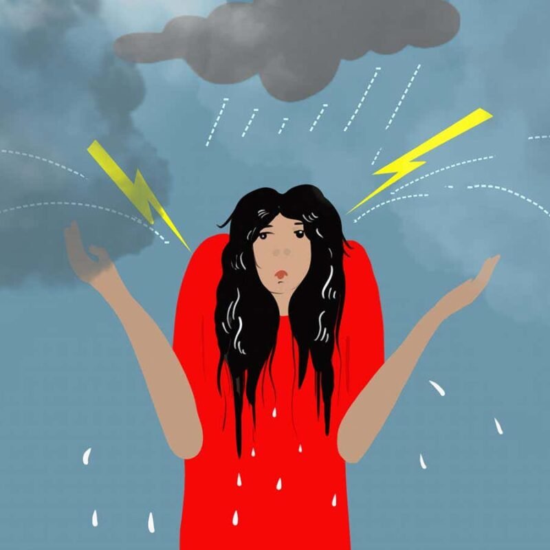 Can rain help a “human head” survive a lightning strike? Possibly