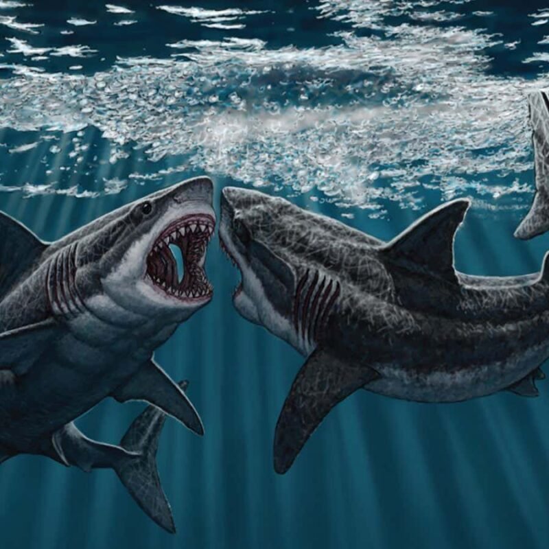 Giant megalodon sharks may have sparred with their jaws