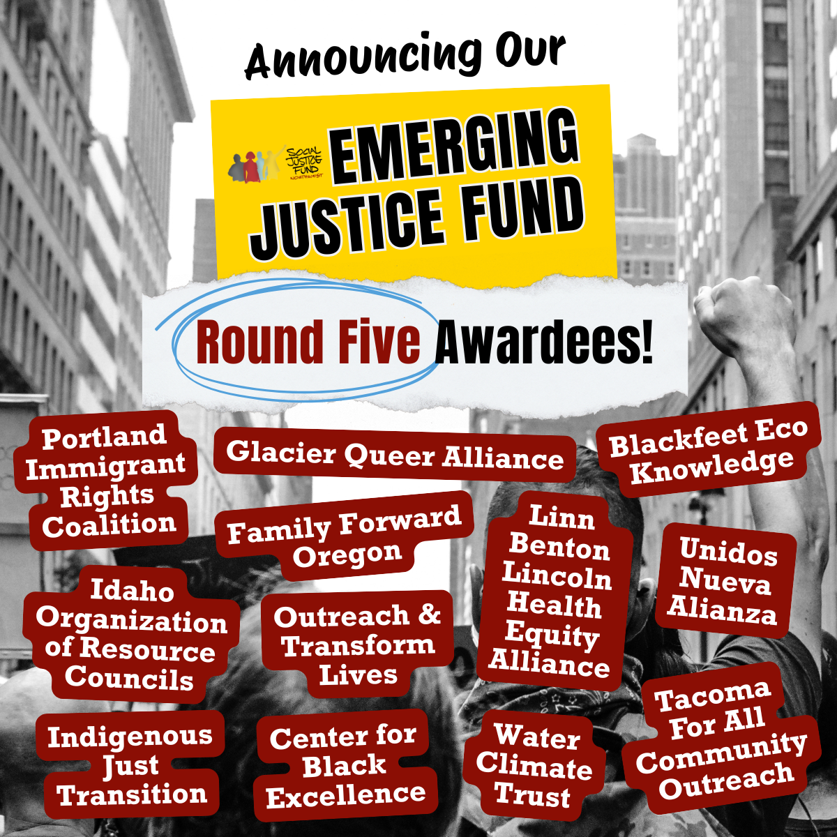 2025 Emerging Justice Fund – Round Five Awardees