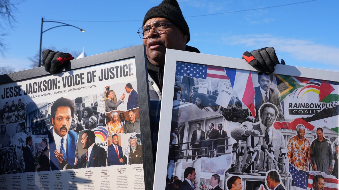 Chicagoans pay respects to Jesse Jackson as cross-country memorial services begin : NPR